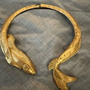 Zara gold cuff necklace